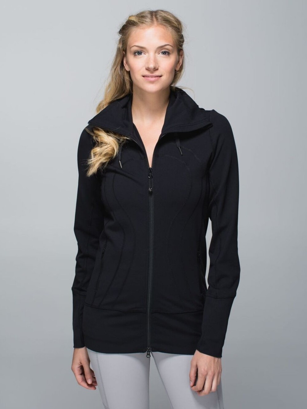 Lululemon Stride II Jacket LUON Black Zip Up Sz 6